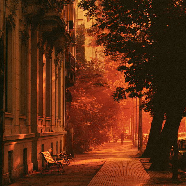Redscale print style, Midjourney V8.2, render 3 of 4