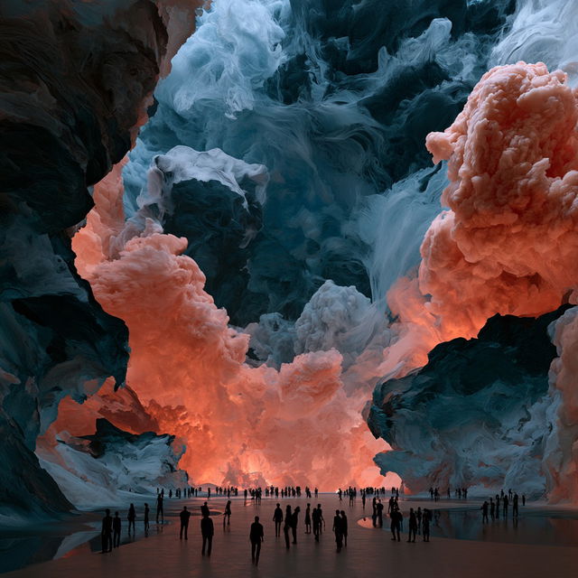 Refik Anadol style, Midjourney V8.2, render 2 of 4