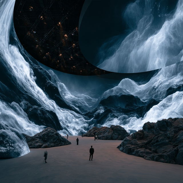 Refik Anadol style, Midjourney V8.2, render 1 of 4