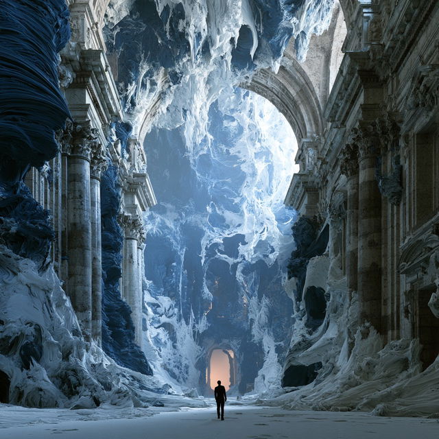 Refik Anadol style, Midjourney V8.2, render 4 of 4