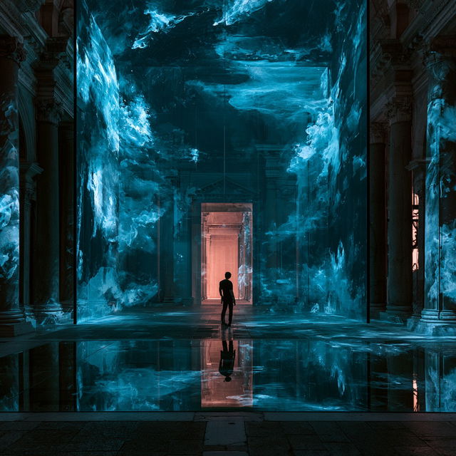 Refik Anadol style, Midjourney V8.2, render 3 of 4