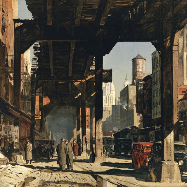 Reginald Marsh style, Midjourney V8.2, render 4 of 4