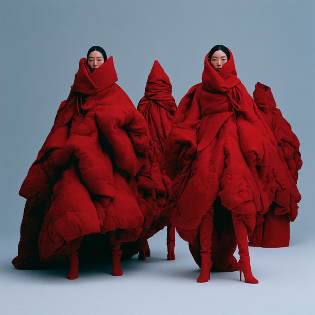 Rei Kawakubo style, Midjourney V8.2, render 4 of 4