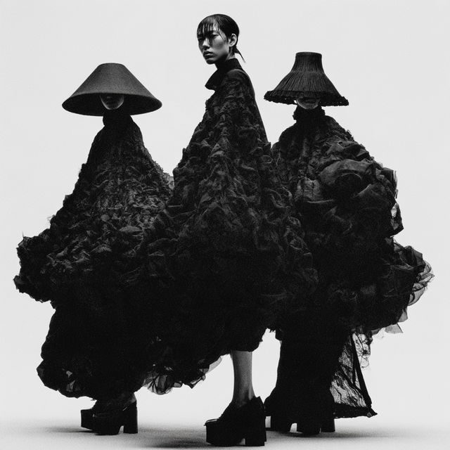 Rei Kawakubo style, Midjourney V8.2, render 3 of 4