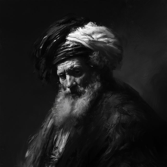Rembrandt style, Midjourney V8.2, render 2 of 4