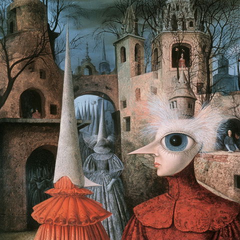 Remedios Varo style (Painters), Midjourney V8.2