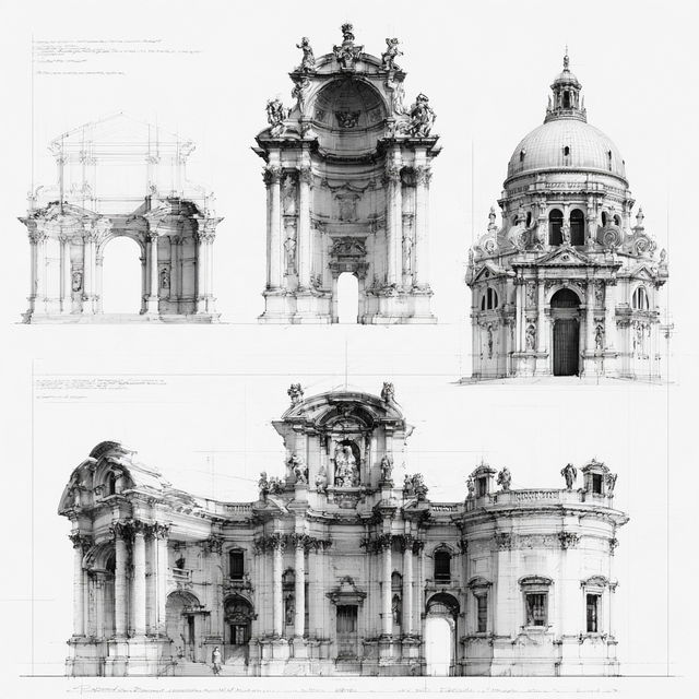 Renaissance architecture style, Midjourney V8.2, render 3 of 4