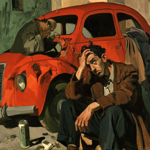 Renato Guttuso style, Midjourney V8.2, render 2 of 4