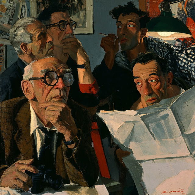 Renato Guttuso style, Midjourney V8.2, render 4 of 4