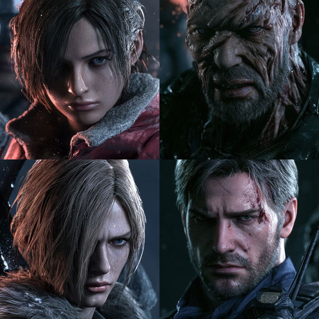 Resident Evil style, Midjourney V8.2, render 4 of 4