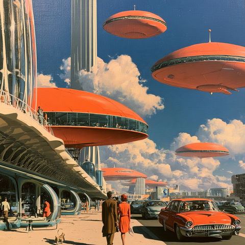 Retrofuturism style (Genres), Midjourney V8.2