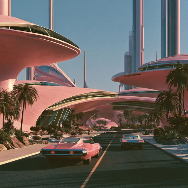 Retrofuturism style, Midjourney V8.2, render 2 of 4