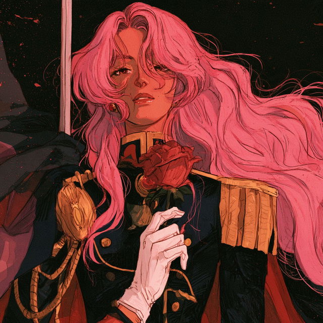 Revolutionary Girl Utena style, Midjourney V8.2, render 2 of 4