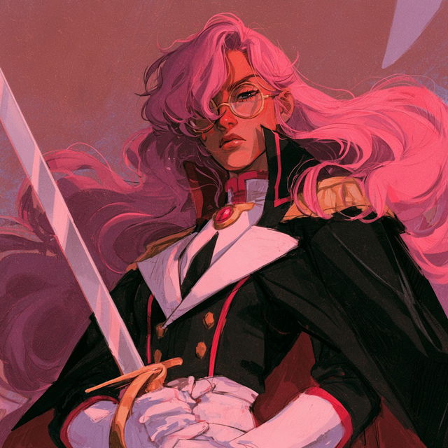Revolutionary Girl Utena style, Midjourney V8.2, render 4 of 4