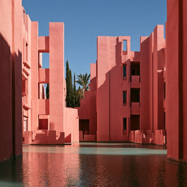 Ricardo Bofill style, Midjourney V8.2, render 2 of 4