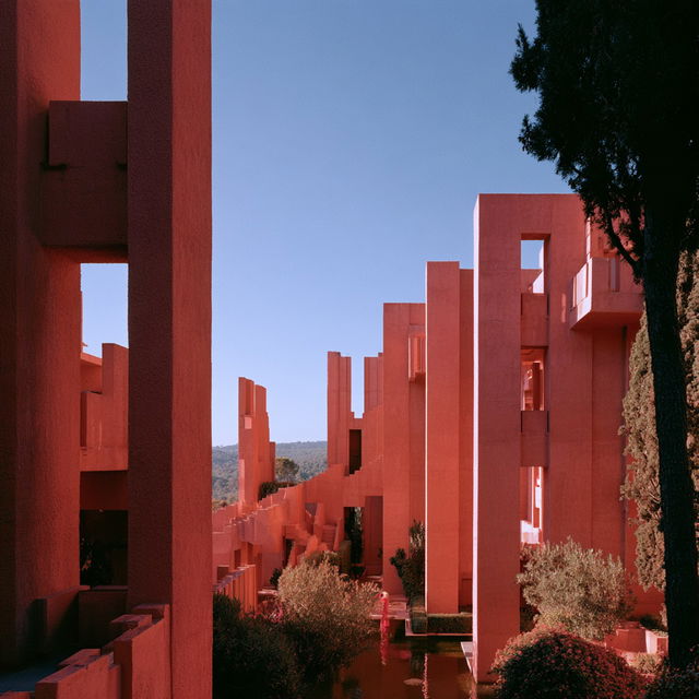 Ricardo Bofill style, Midjourney V8.2, render 1 of 4