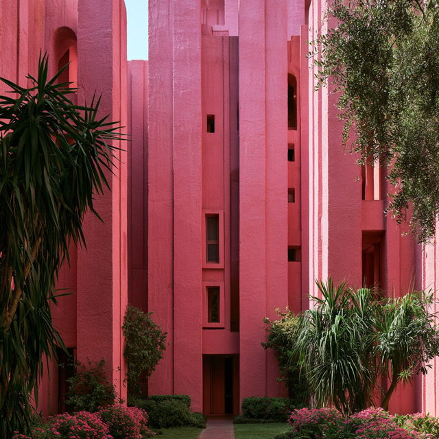 Ricardo Bofill style, Midjourney V8.2, render 4 of 4