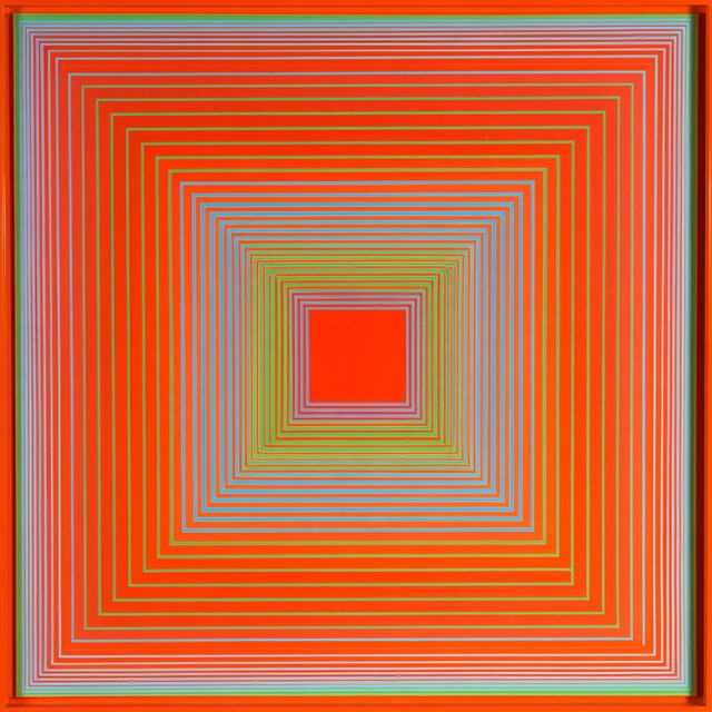 Richard Anuszkiewicz style, Midjourney V8.2, render 2 of 4