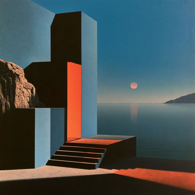 Richard Caldicott style, Midjourney V8.2, render 3 of 4