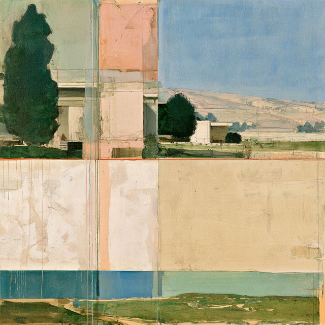 Richard Diebenkorn style, Midjourney V8.2, render 2 of 4