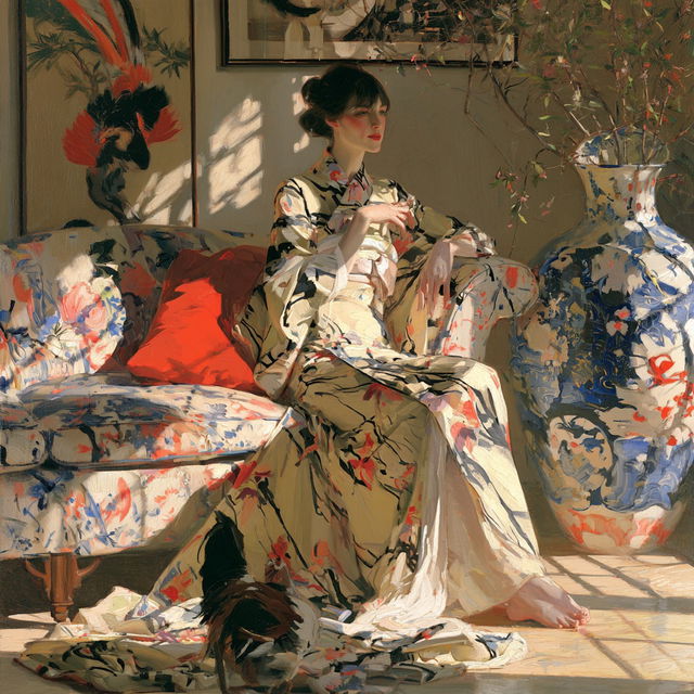 Richard Edward Miller style, Midjourney V8.2, render 4 of 4