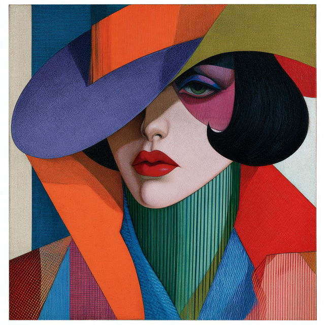 Richard Lindner style, Midjourney V8.2, render 3 of 4
