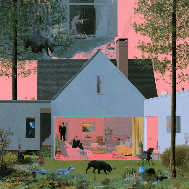Richard McGuire style, Midjourney V8.2, render 1 of 4