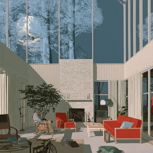 Richard McGuire style, Midjourney V8.2, render 4 of 4