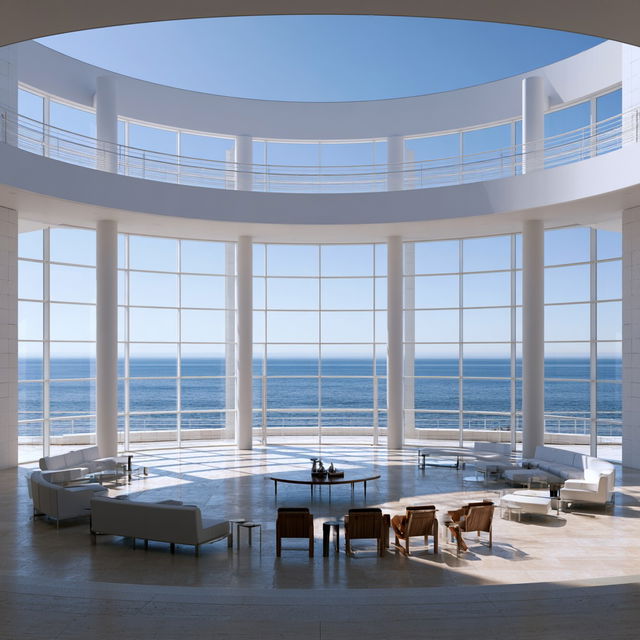 Richard Meier style, Midjourney V8.2, render 4 of 4