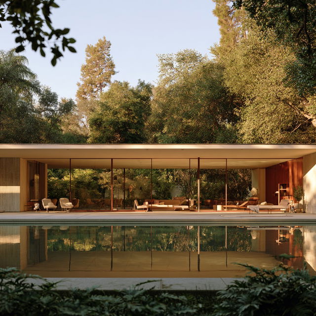 Richard Neutra style, Midjourney V8.2, render 1 of 4