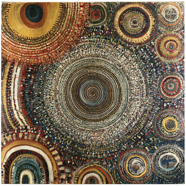 Richard Pousette-Dart style, Midjourney V8.2, render 4 of 4