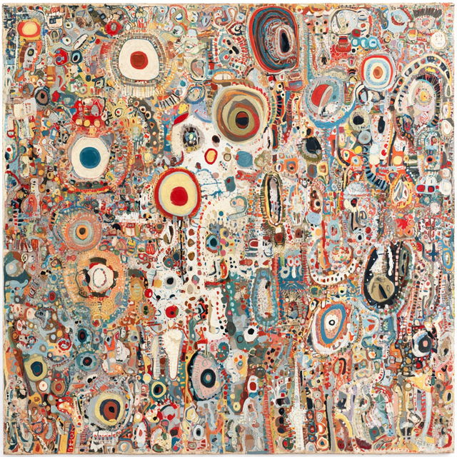 Richard Pousette-Dart style, Midjourney V8.2, render 3 of 4