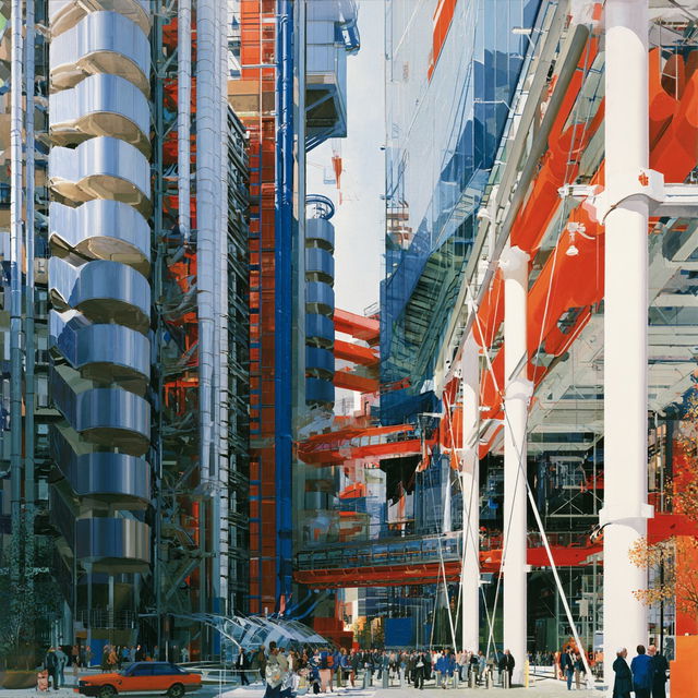 Richard Rogers style, Midjourney V8.2, render 2 of 4