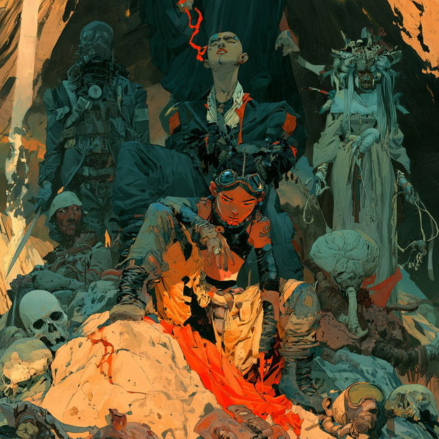 Rick Remender style, Midjourney V8.2, render 3 of 4