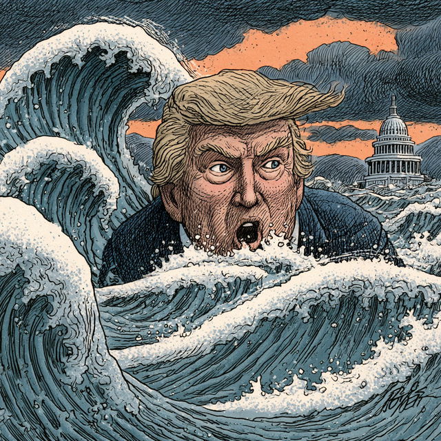 Rob Rogers style, Midjourney V8.2, render 2 of 4