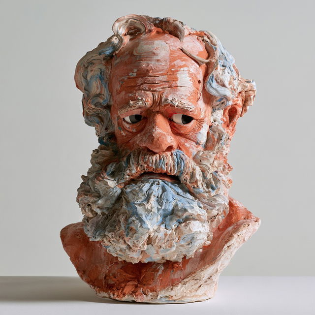 Robert Arneson style, Midjourney V8.2, render 2 of 4