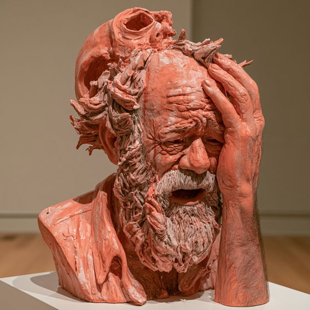 Robert Arneson style, Midjourney V8.2, render 4 of 4