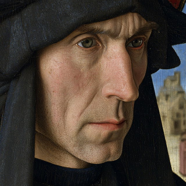Robert Campin style, Midjourney V8.2, render 2 of 4