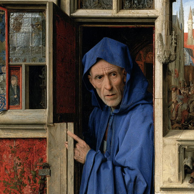 Robert Campin style, Midjourney V8.2, render 3 of 4