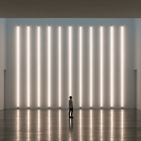 Robert Irwin style (Sculptors), Midjourney V8.2