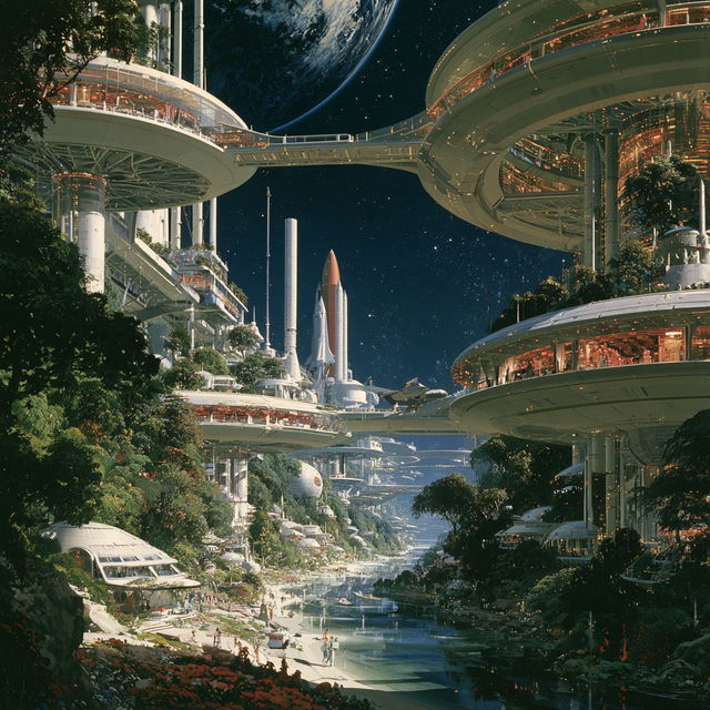 Robert McCall style, Midjourney V8.2, render 3 of 4
