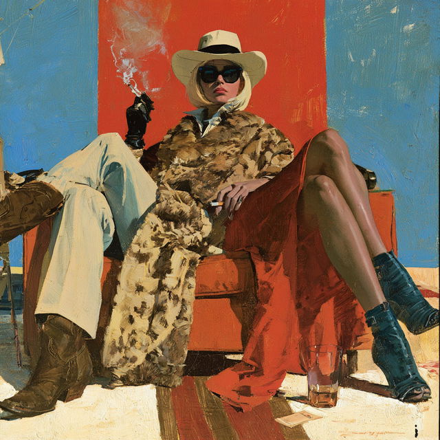 Robert McGinnis style, Midjourney V8.2, render 2 of 4