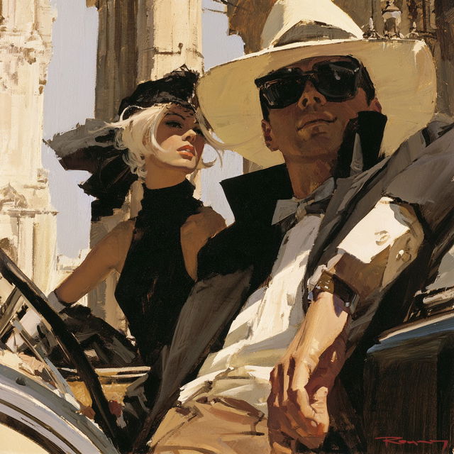 Robert McGinnis style, Midjourney V8.2, render 1 of 4