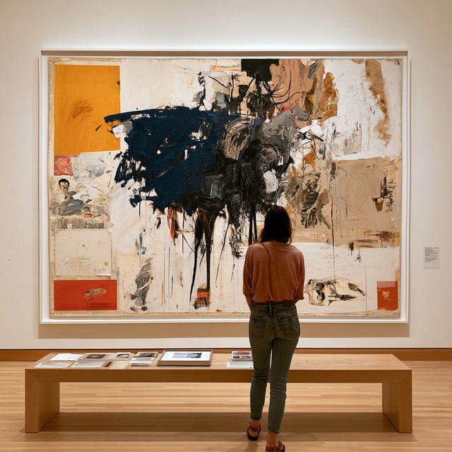 Robert Rauschenberg style, Midjourney V8.2, render 1 of 4