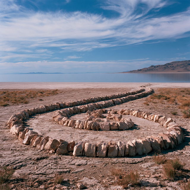 Robert Smithson style, Midjourney V8.2, render 2 of 4