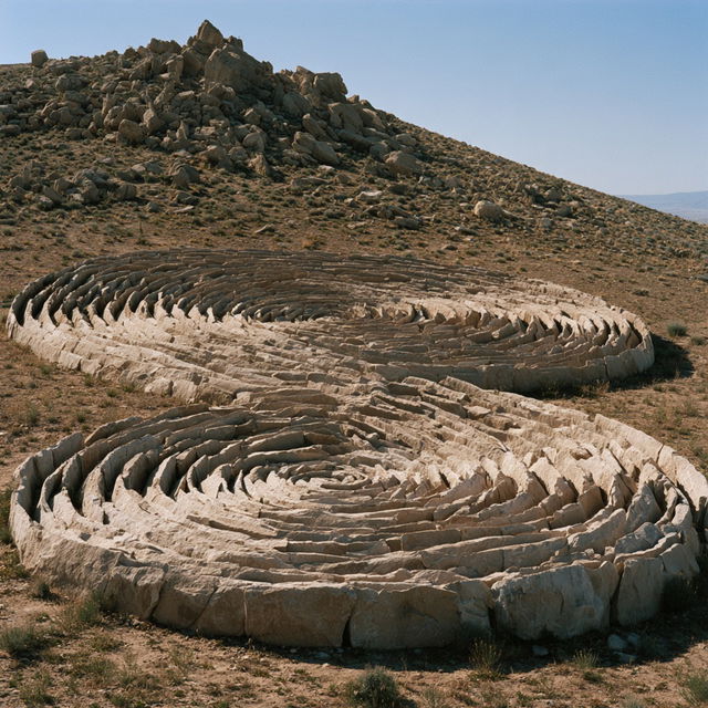 Robert Smithson style, Midjourney V8.2, render 4 of 4