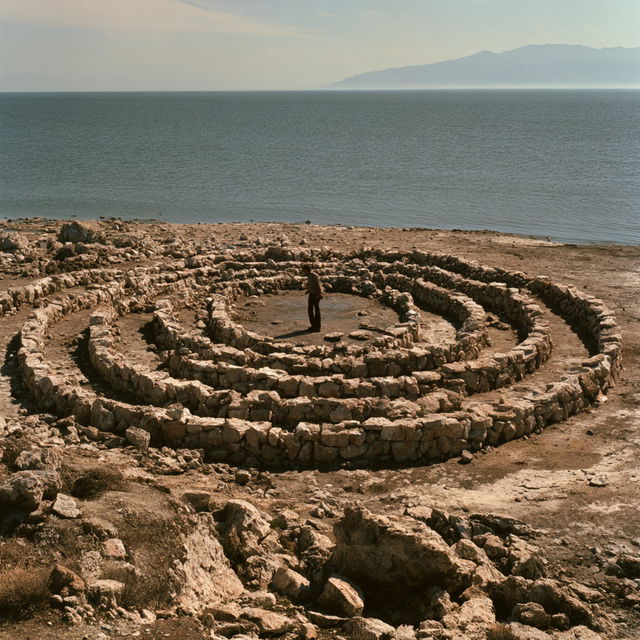 Robert Smithson style, Midjourney V8.2, render 3 of 4