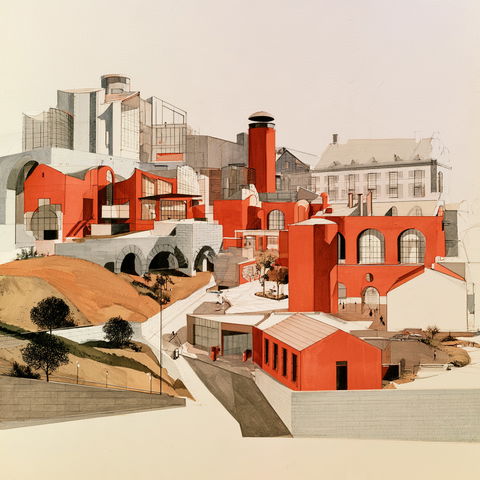 Robert Venturi style (Architects), Midjourney V8.2