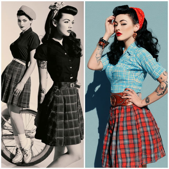 Rockabilly fashion style, Midjourney V8.2, render 2 of 4