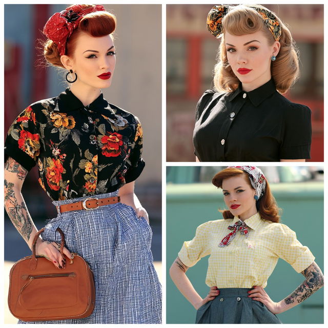Rockabilly fashion style, Midjourney V8.2, render 1 of 4